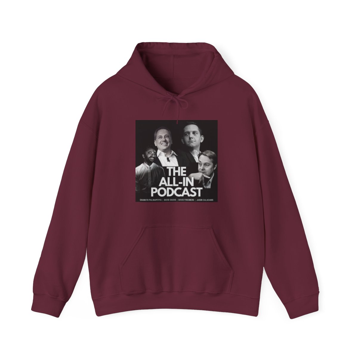 Besties Friendship Graphic Hoodie All In Podcast - alternate angle 3, merchandise