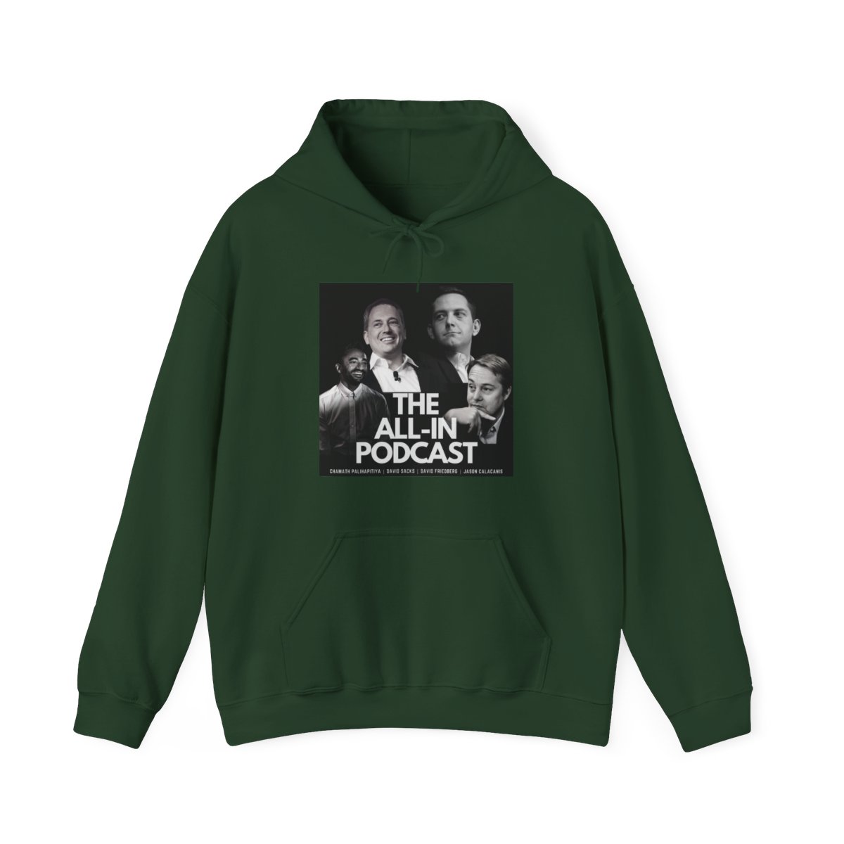 Besties Friendship Graphic Hoodie All In Podcast - alternate angle 5, merchandise