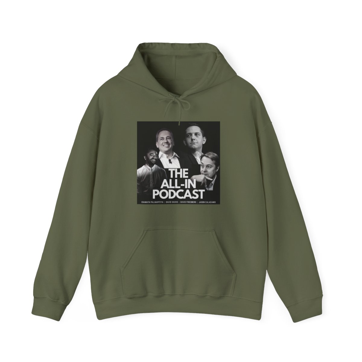 Besties Friendship Graphic Hoodie All In Podcast - alternate angle 4, merchandise