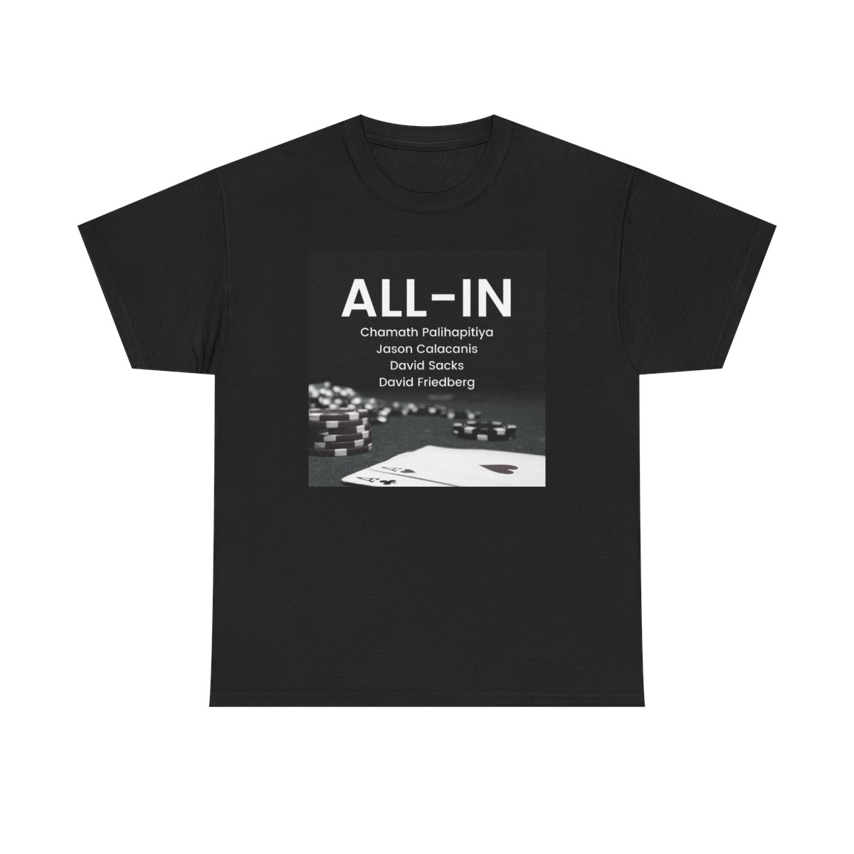 All In Podcast Classic Tee - alternate angle 2, merchandise