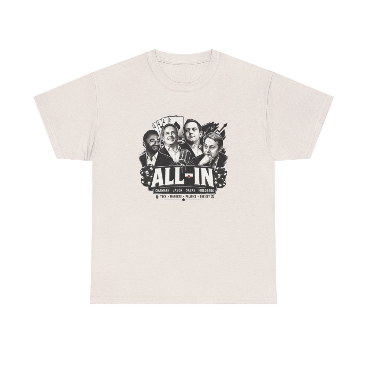 All In Podcast Graphic Tee - alternate angle 3, merchandise