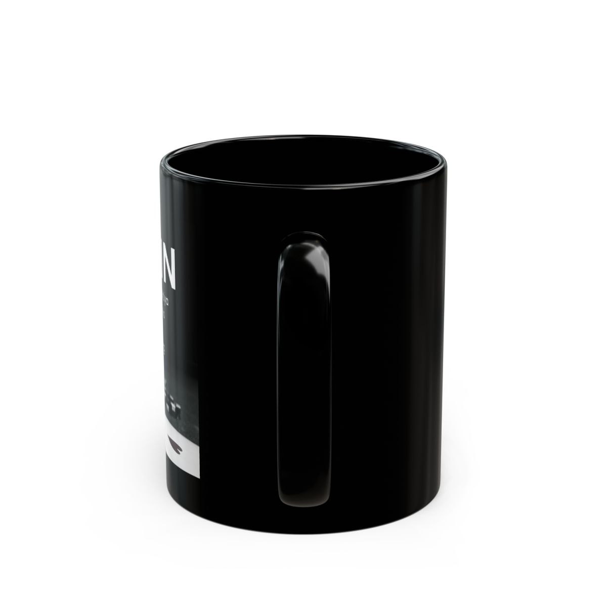 All In Podcast Poker Chips and Cards Mug | Black Ceramic Mug - alternate angle 3, merchandise