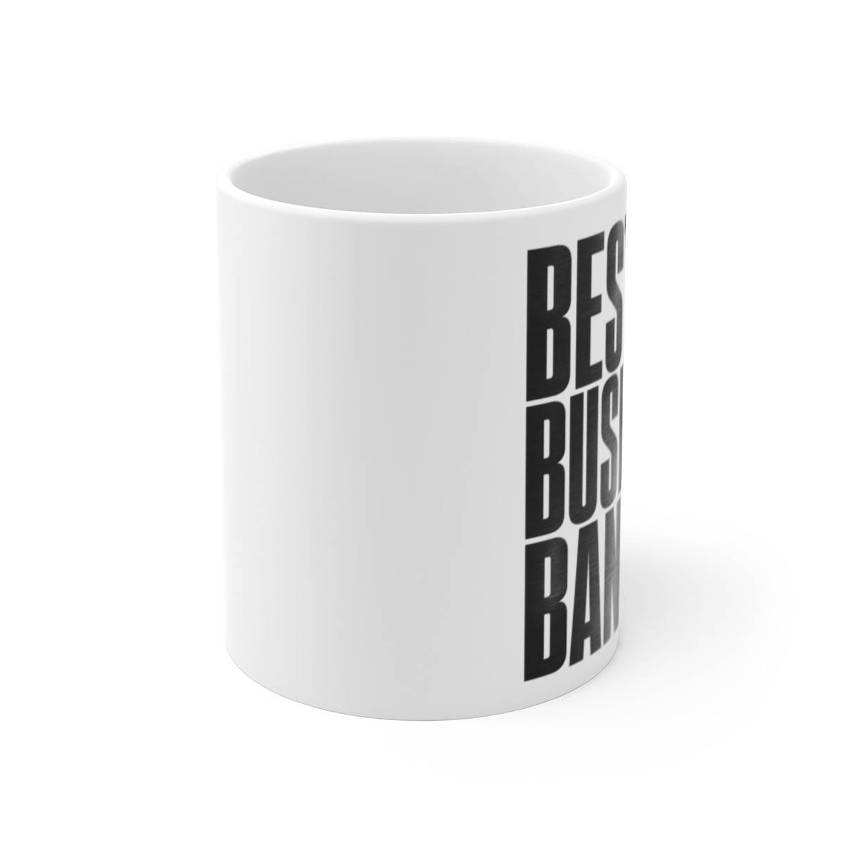 All In Podcast "Besties, Business, Banter" White Mug - alternate angle 1, merchandise