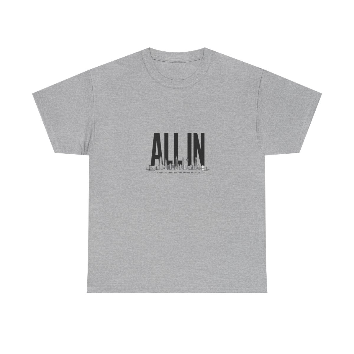All In Podcast "ALL IN" Unisex Tee - alternate angle 3, merchandise