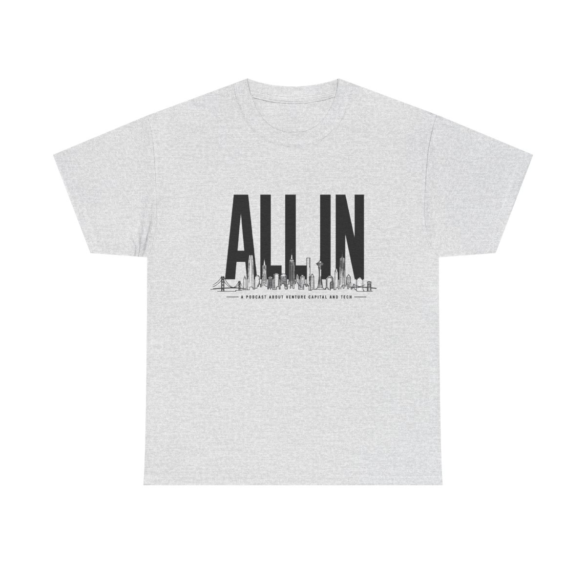 All In Podcast "ALL IN" Unisex Tee - alternate angle 3, merchandise