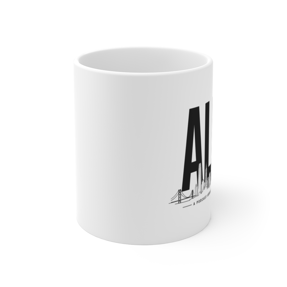 All In Podcast "ALL IN" White Mug - alternate angle 1, merchandise