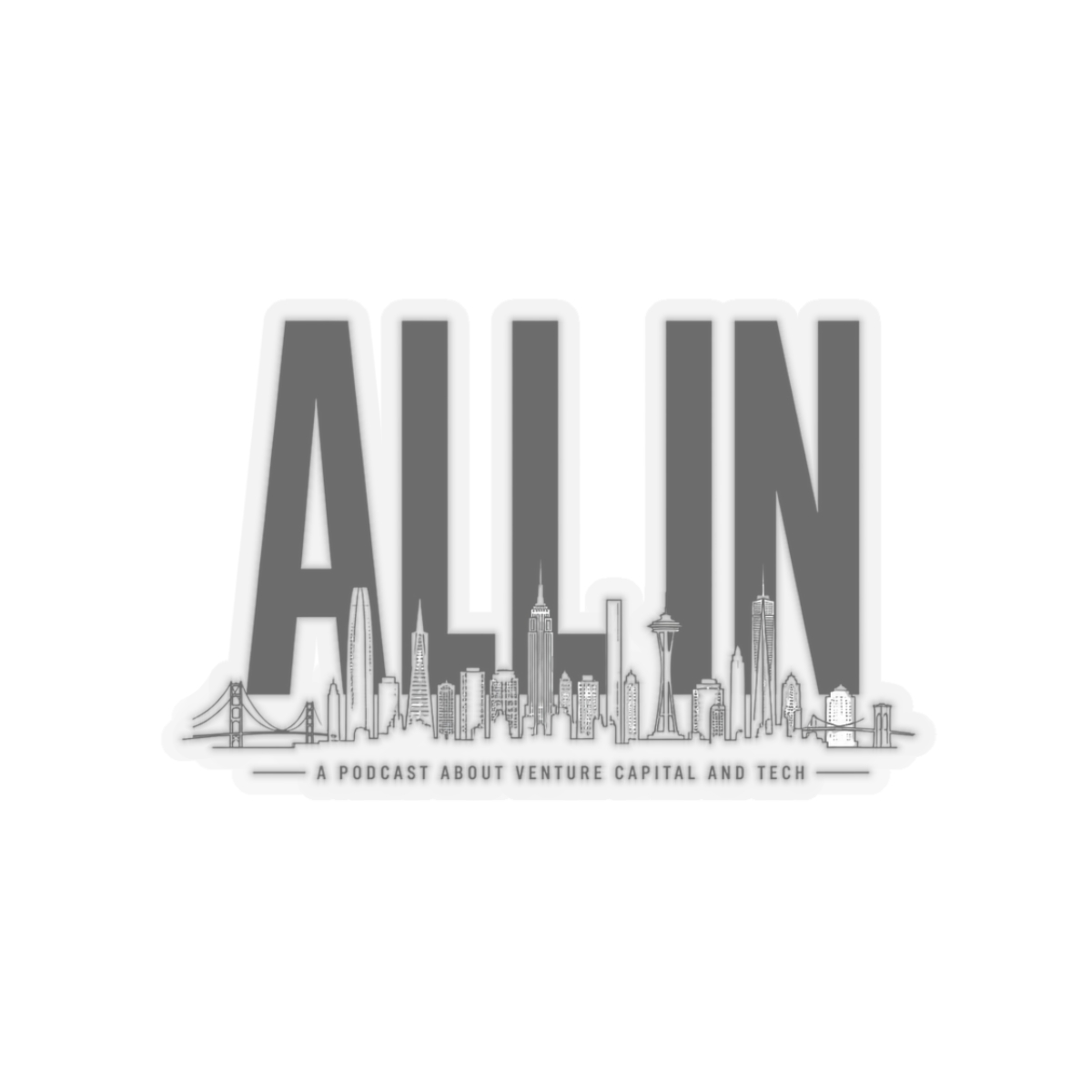 All In Podcast "ALL IN" Sticker