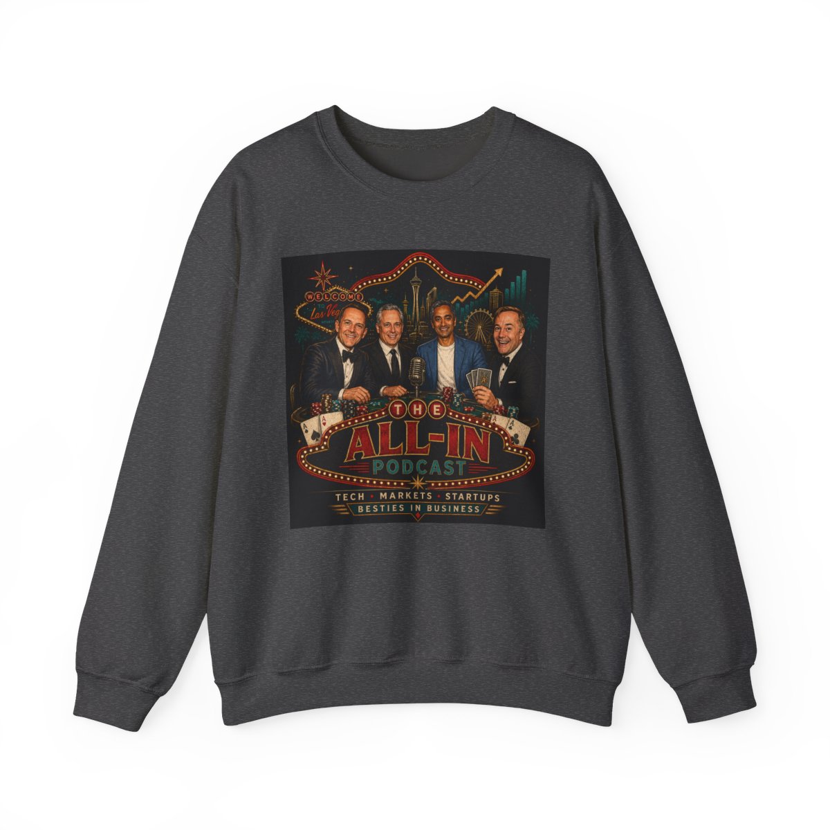 All In Podcast "All In Crew" Crewneck - alternate angle 4, merchandise