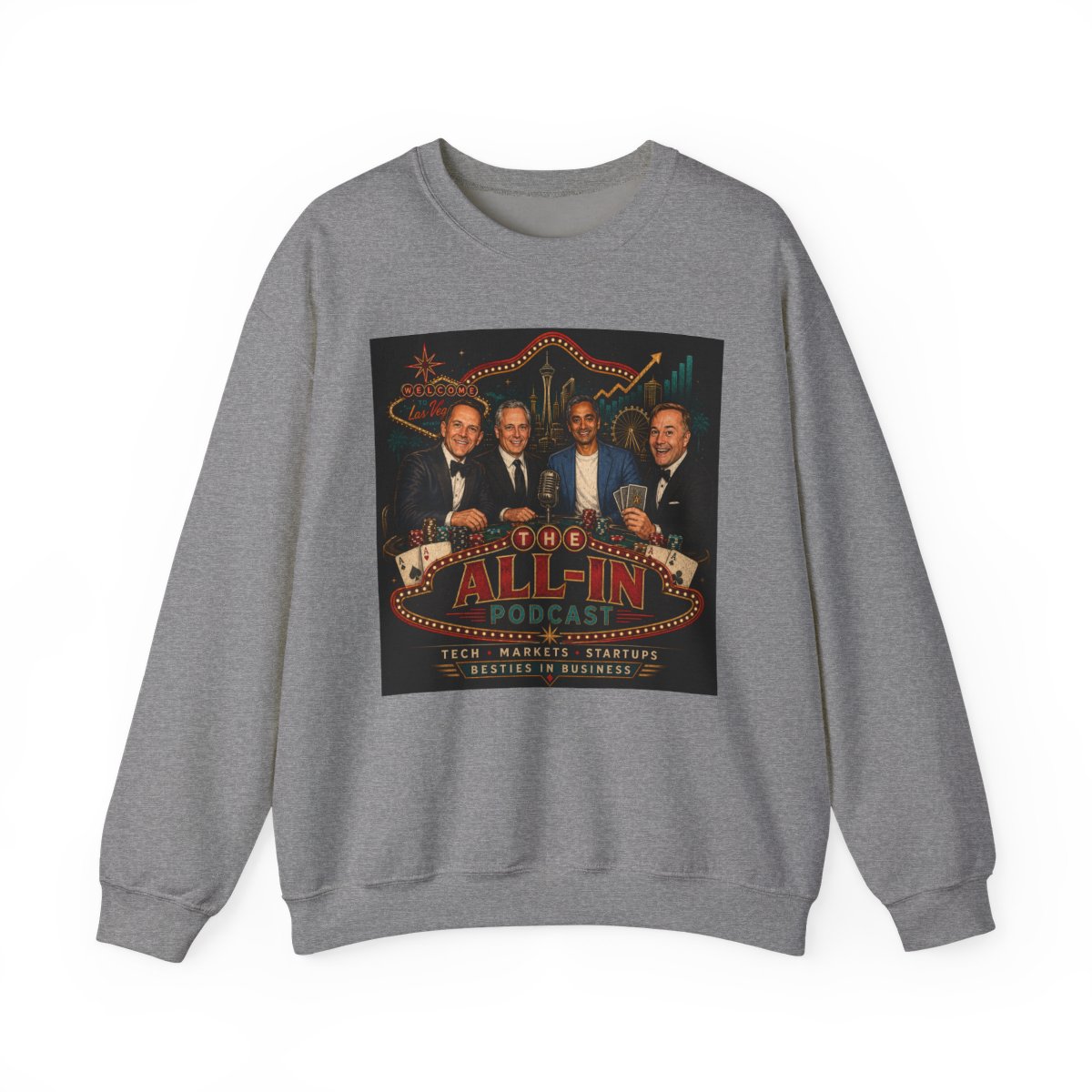 All In Podcast "All In Crew" Crewneck - alternate angle 3, merchandise